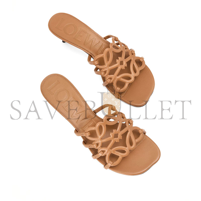 LOEWE X PAULA'S IBIZA LEATHER PETAL ANAGRAM HEELED 794952